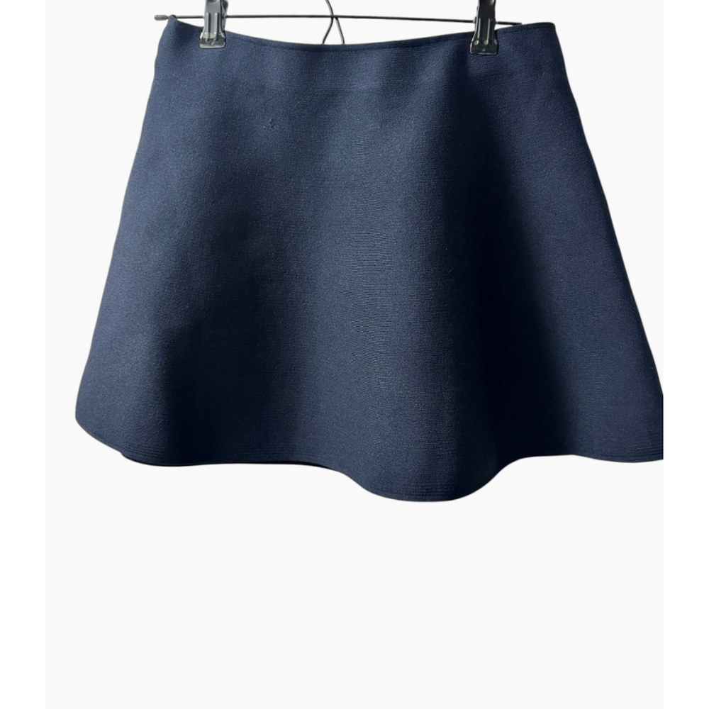New Zara Skater Skirt S, Stretchy Waist, in Navy Blue